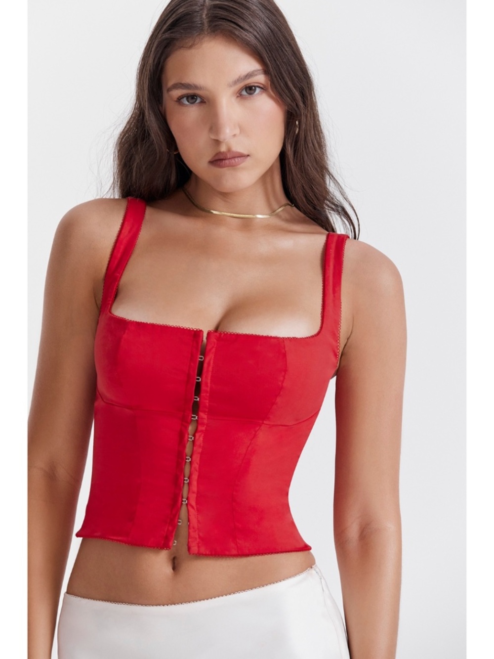 NEW House of CB Pia Top Cherry Red Large+ (XL)